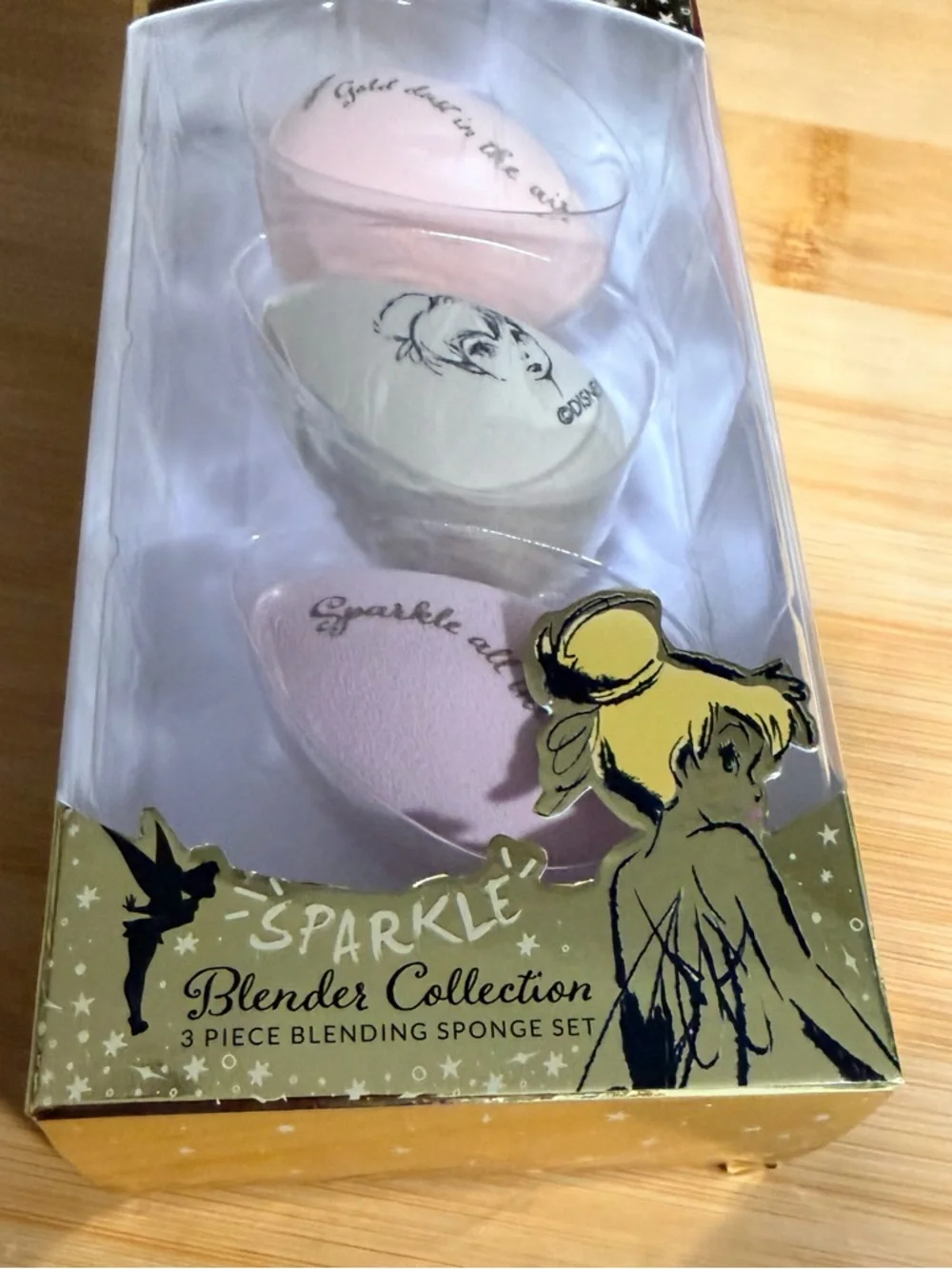 Disney Tinker Bell Sparkle Blending Sponge Trio - Pink, White Beauty Makeup